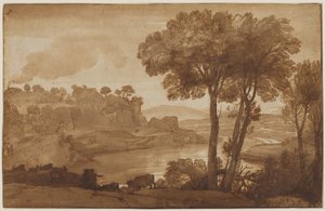 منظر مستقيمي Acqua Acetosa ، ج. 1645. بواسطة كلود لورين