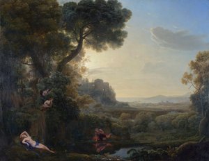 منظر طبيعي مع نرجس وإيكو ، 1644