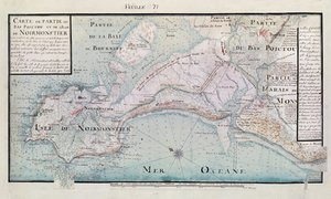 Atlas 131 H.fol 71 خريطة لجزء من Bas-Poitou و Ile de Noirmoutier ، 1703 (قلم وحبر ومرحاض على ورق)