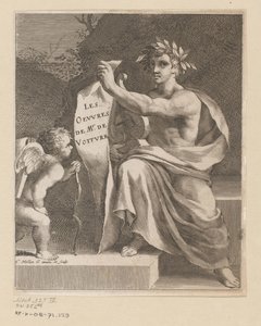 Apollo en een amor أعمال السيد de Voiture (العنوان على الكائن) Titelpagina voor: Vincent de Voiture ، The Works of Vincent de Voiture ، 1650 بواسطة كلود ميلان
