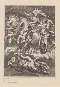 تجسيد القمر على عربتها صفحة العنوان لـ: Giovanni Battista Ferrari، De Florum Cultura libri IV، 1633 بواسطة بيترو دا كورتونا