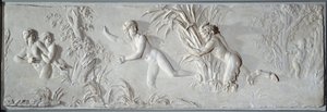 عموم يطارد Syrinx تحت أنظار Amour Bas الإغاثة لكلود ميشيل ديت كلوديون (1738-1814). حوالي 1782 باريس ، متحف اللوفر بواسطة كلود ميشيل كلوديون