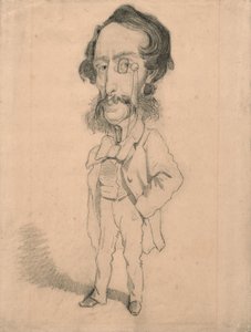 رسم كاريكاتوري لماريو أوتشارد ، حوالي عام 1858 (جرافيت مع لمسات من المحو والتقطيع على ورق منسوج تان) بواسطة كلود مونيه