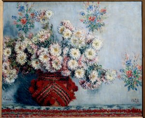 Chrysanthemes Painting by Claude Monet (1840-1926) 1878, oil on canvas, Dim. 0,54x0,65 m Paris, musee d