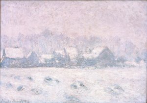 تأثير الثلج في جيفيرني (Schnee in Giverny) بواسطة كلود مونيه