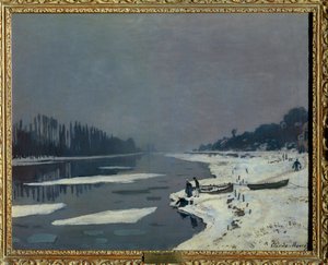 Glacons sur la Seine a Bougival, Yvelines Painting by Claude Monet (1840-1926) Dim 0,65 x 0,81 m Paris musee du Louvre Mandatory mention: Donation Helene et Victor Lyon بواسطة كلود مونيه