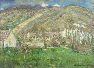قرية في المنحدرات بالقرب من جيفيرني ؛ Hameau de Falaises pres Giverny ، 1885 بواسطة كلود مونيه