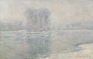 ثلج ، تأثير أبيض مكعبات ثلج ، تأثير أبيض ، 1893 بواسطة كلود مونيه