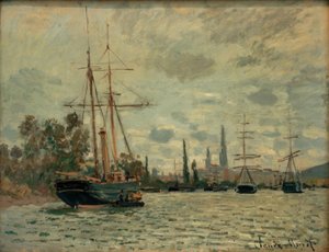 La Seine à Rouen (The Seine at Rouen) بواسطة كلود مونيه