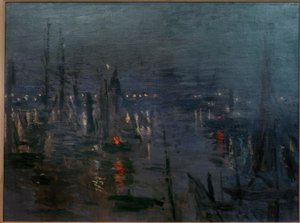 لو بورت دو هافر ، Night Effect (Der Hafen von Le Havre bei بواسطة كلود مونيه