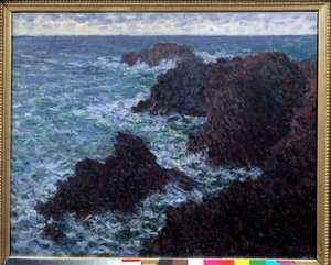 Les Roches de Belle Ile (Belle-Ile), la cote sauvage Painting by Claude Monet (1840-1926) 19th century Sun. 0,65x0,81m. Paris, Musee d