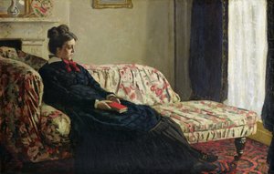 التأمل ، أو مدام مونيه على الأريكة ، حوالي 1871 (زيت على قماش) بواسطة كلود مونيه