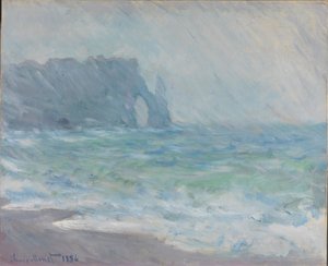 هطول الأمطار في Étretat بواسطة كلود مونيه