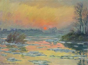 غروب الشمس فوق نهر السين (Coucher de Soleil sur la Seine). 1880 بواسطة كلود مونيه