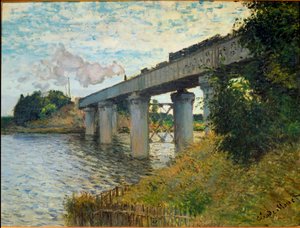 The bridge of the railway at Argenteuil بواسطة كلود مونيه