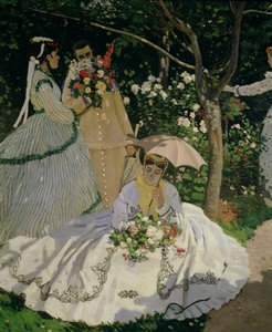 المرأة في الحديقة ، تفاصيل امرأة جالسة مع مظلة ، 1866 زيت على قماش التفاصيل عام 2011 بواسطة كلود مونيه