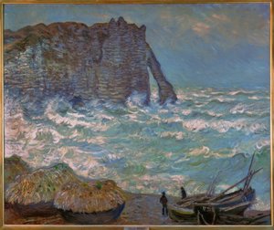 Étretat ، بحر هائج بواسطة كلود مونيه