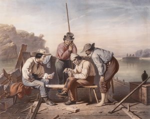 في مأزق ، أوراق لعب Mississippi Raftsmen بواسطة كلود ريجنير