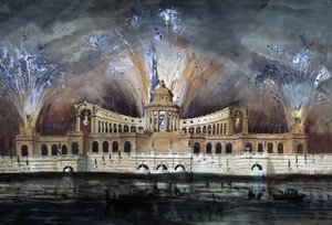 ألعاب نارية، حوالي 1800-1850 (رسم) بواسطة كلود روجيري