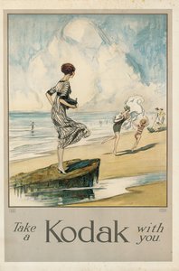 "خذ Kodak معك" ، ملصق إعلاني لـ Kodak ، حوالي عام 1910 (طباعة حجرية ملونة)