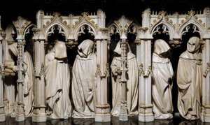 التائبون من قبر فيليب هاردي (1342-1404) منحوتة لكلاوس سلوتر (1350-1406) من القرن الخامس عشر. ديجون ، متحف الفنون الجميلة بواسطة كلاوس سلوتر