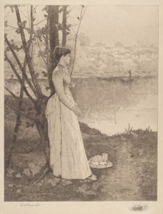 بدون عنوان (سيدة على ضفة النهر) بواسطة Clement Rollins Grant