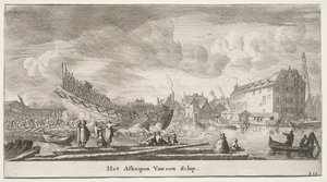 سفن ومناظر مختلفة لأمستردام (Verscheÿde Ships and Gesichten van Amstelredam) ، الجزء الثاني: إطلاق سفينة بواسطة رينير نومز ، ودعا زيمان