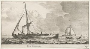 سفن ومناظر مختلفة لأمستردام (Verscheÿde Ships and Gesichten van Amstelredam) ، الجزء الثاني: تاجر بواسطة رينير نومز ، ودعا زيمان