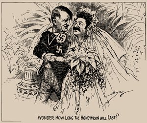 أتساءل إلى متى سيستمر شهر العسل في The Washington Star ، 1939. بواسطة كليفورد ك.بيريمان