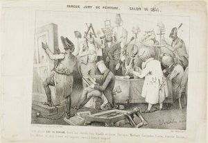 لجنة تحكيم اللوحات الشهيرة صالون عام 1841 بواسطة كليمان بروش
