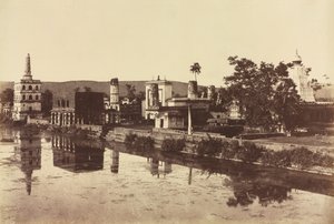 الدبابات والمعابد في بونشونكور ، ج. 1857. بواسطة العقيد توماس بيجز