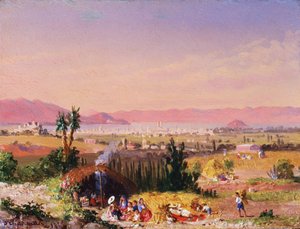 A View of Mexico City with an Encampment