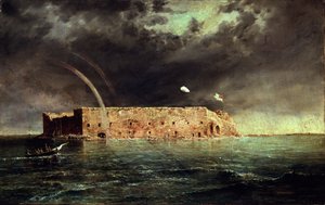 منظر لقلعة سمتر ، كارولينا الجنوبية ، 1863