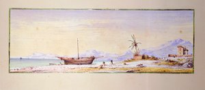 شاطئ بورديغيرا ، بقلم كونسالفو كاريلي (1818-1900) ، إيطاليا بواسطة Consalvo Carelli