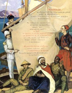 الآثار المفيدة للاستعمار، حوالي عام 1920 (ملصق) بواسطة الخط قسطنطين