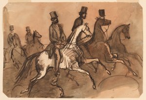 رجال على ظهور الخيل بواسطة قسطنطين الرجال
