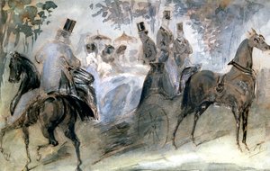 الحصان الأنيق والفرسان ، c1822-1892 بواسطة قسطنطين الرجال