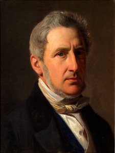 الدنماركية: Portræt af godsejer Alfred Hageer (1803-1872) صورة للمرافق ألفريد هيج (1803-1872) بواسطة كونستانتين هانسن