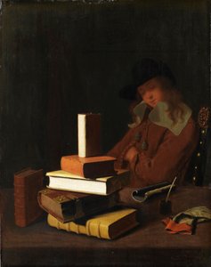 الطالب النائم ، 1663 بواسطة Constantin Verhout أو Voorhout