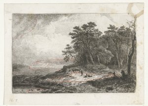 المناظر الطبيعية مع الراعي بواسطة قسطنطين كورنيليس Huysmans