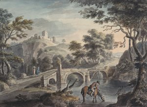 المناظر الطبيعية مع الجسر بواسطة Copplestone Warre Bamfylde
