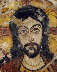 Head of Christ supported by two angels, 6th-7th century (detail of 922031)