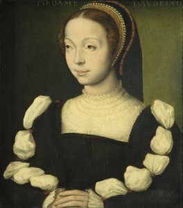 صورة لسيدة ، يُقال إنها آن ستيوارت ، مارشال ديوبيني ، حوالي عام 1535 (زيت على لوحة) بواسطة كورنيل دي ليون