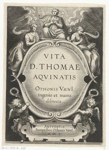طباعة العنوان لـ: Otto van Veen، Vita D. Thomae Aqvinatis، Antwerp، 1610 حياة القديس توما الأكويني (عنوان السلسلة) بواسطة أوتو فان فين
