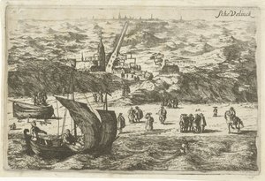 منظر ل Scheveningen من البحر Schevelinck (العنوان على الكائن) بواسطة كورنيليس إيلاندتس