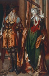 The Emperor Constantine and St Helen, painted on wood