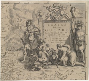 خريطة منطقة سولمز بين ماربورغ وفرانكفورت في ألمانيا (أعلى الصفحة اليمنى) Téâtre de la Guerre sur le Rhein و Moessele و Mayn & Le Necker (العنوان على الكائن) بواسطة بيتر مورتييه (أنا)