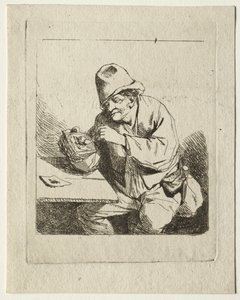 الفلاح يضيء أنبوبه ، منتصف 1600s.