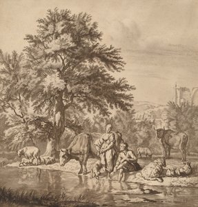 الراعي والراعية مع قطيعهما ، 1763 ، نُشر عام 1765.