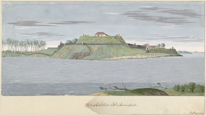 حصن كاليتور في سيلان ، يُرى من النهر Fortres Caliture من جانب Revier (العنوان على الكائن)